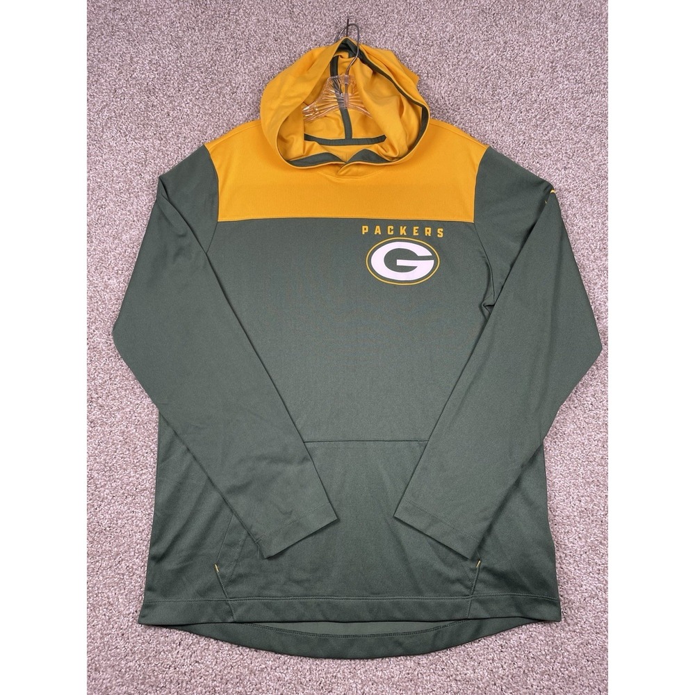Green Bay Packers NFL Hoodie Nike Lightweight Sweatshirt Long Sleeve Mens Sz M